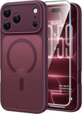 Burgundy MagSafe iPhone Pro Case Compatible with iPhone 18 Pro and iPhone 17 Pro