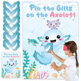Pin The Gills On The Axolotl Party Game With Stickers And Blindfolds Axolotl Supplies Decorations Themed Activity For Parties Family Events And Gatherings