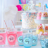 2.25” Gender Reveal Stickers For Party Invitations And Voting Games (80 Count) - Team Boy And Team Girl Labels With Gold Foil For Reveal Parties And Baby Showers | Easy To Peel And Stick (Circle)