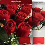 36 Blooms Velvet Artificial Roses, 2 Bouquets Red Roses Faux Silk Flowers For Wedding Decor, Bridal Bouquet Home Decoration Table Centerpieces Romantic Gifts