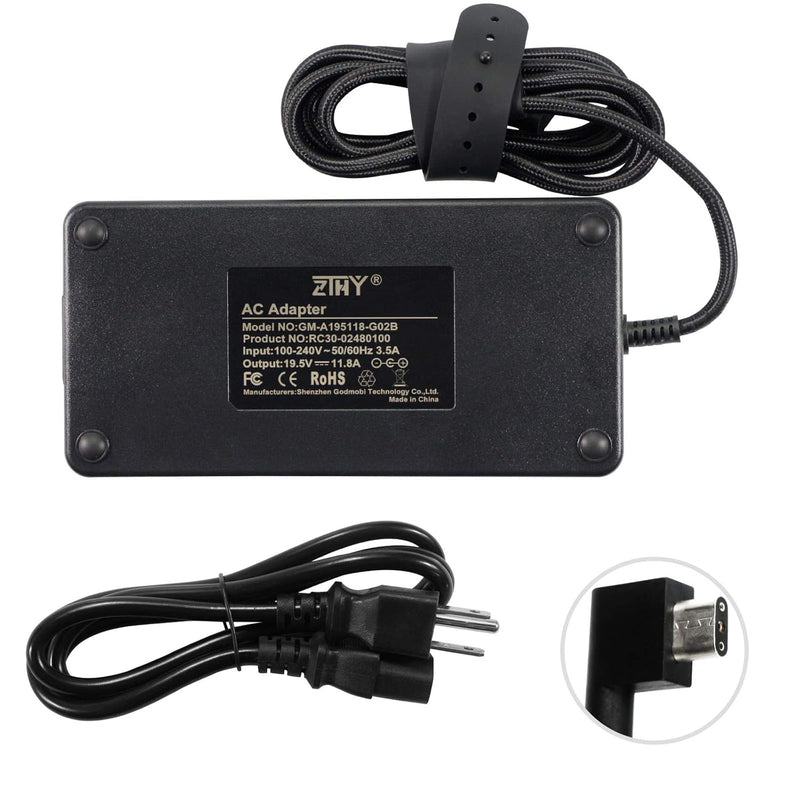 New Laptop Charger 230W 19.5V 11.8A 3-Prong Ac Adapter Compatible With Razer B