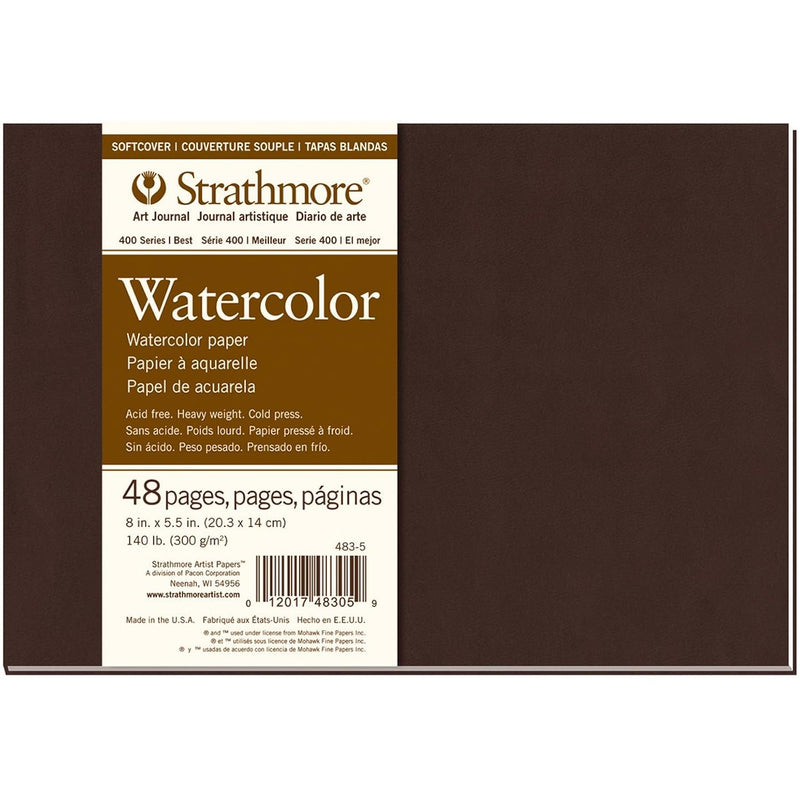 483-5 Softcover Watercolor Art Journal, 48 Count (Pack Of 1), White, 24 Sheets