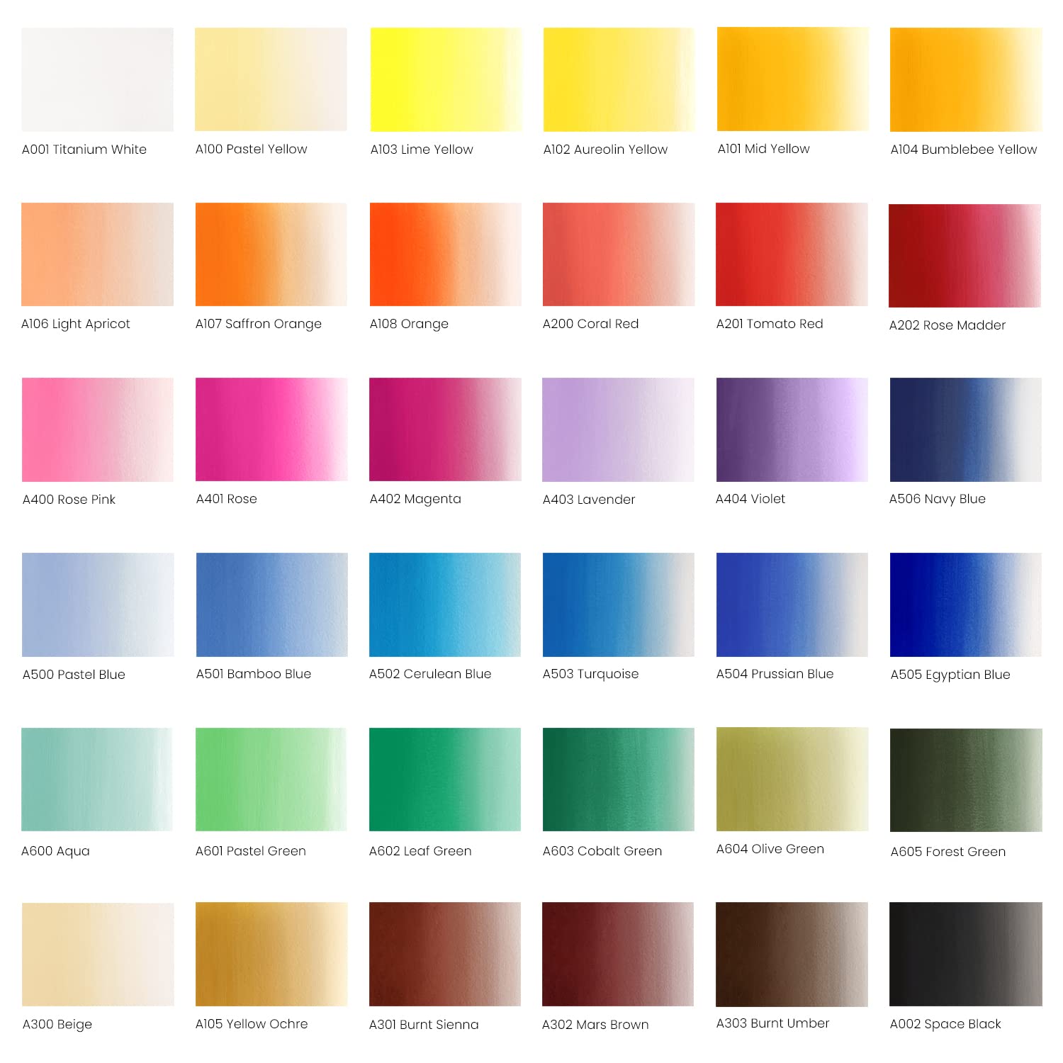 Acrylic Gouache Paint, Acrylic Paint Set Of 36 Colors, Matte Finish, 22Ml/0.74 Oz Gouache Paint Tubes