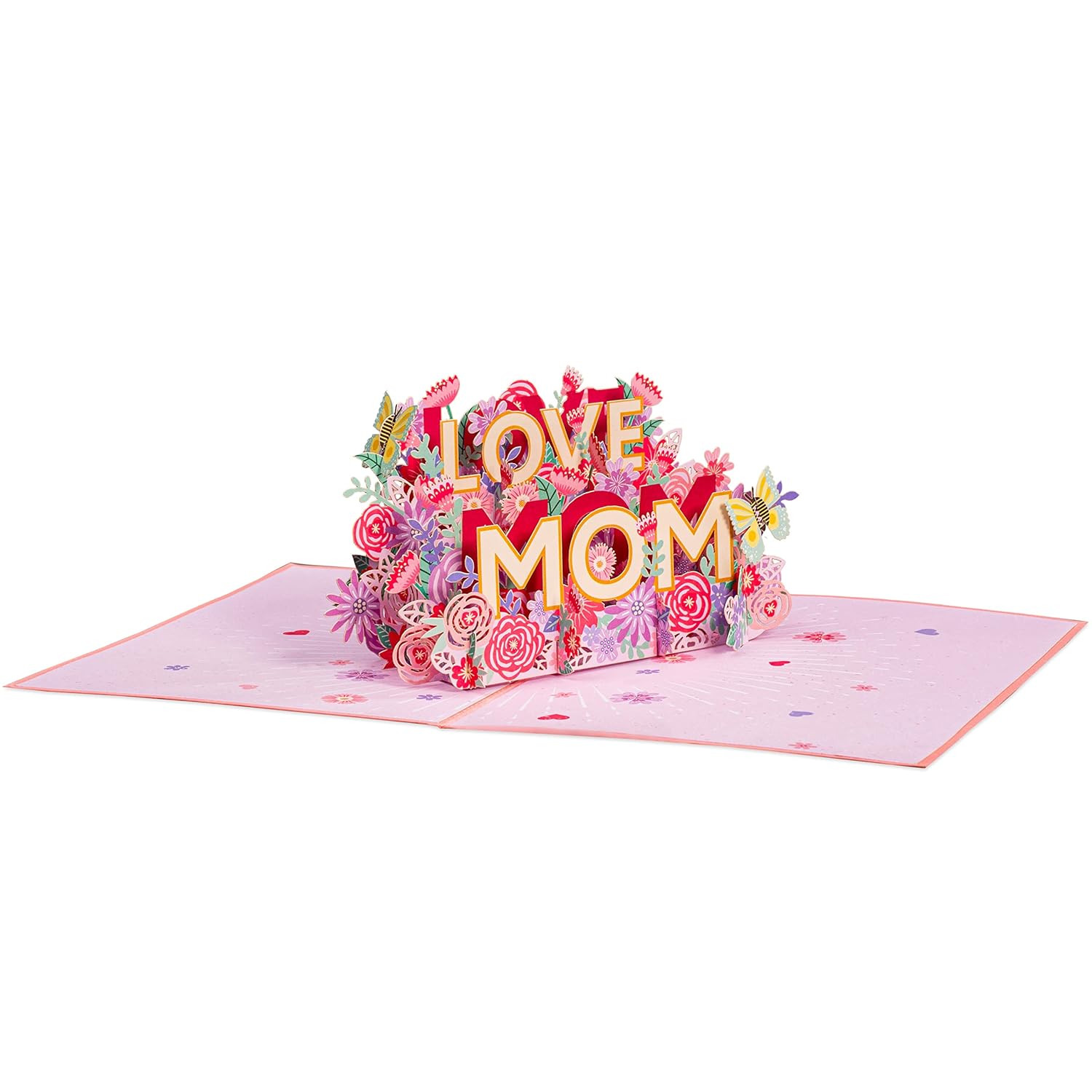 Paper Love 3D Mothers Day Pop Up Card, Love Mom, For Mom, Wife - 5" X 7" Cover - Includes Envelope And Note Tag