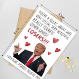 Funny Trump Anniversary Card For Wife, Trump Talking Birthday Card From Husband, Donald Trump Valentine'S Day Card For Wife, Mother'S Day Card, You Are A Great Wife Card