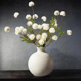 5Pcs Faux Flowers For Vase,Bulk Artificial Flowers With Stems,Mini Fake Silk Mums For Diy Wedding Centerpieces Bouquet Floral Arrangements Vase Fillers Home Decorations,Ivory