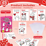 Slang Valentines Day Cards For Kids, 48 Pack Valentine Cards For Kids Classroom School, Funny Slang Greeting Cards For Boys Girls Classroom Prizes Exchange Gifts