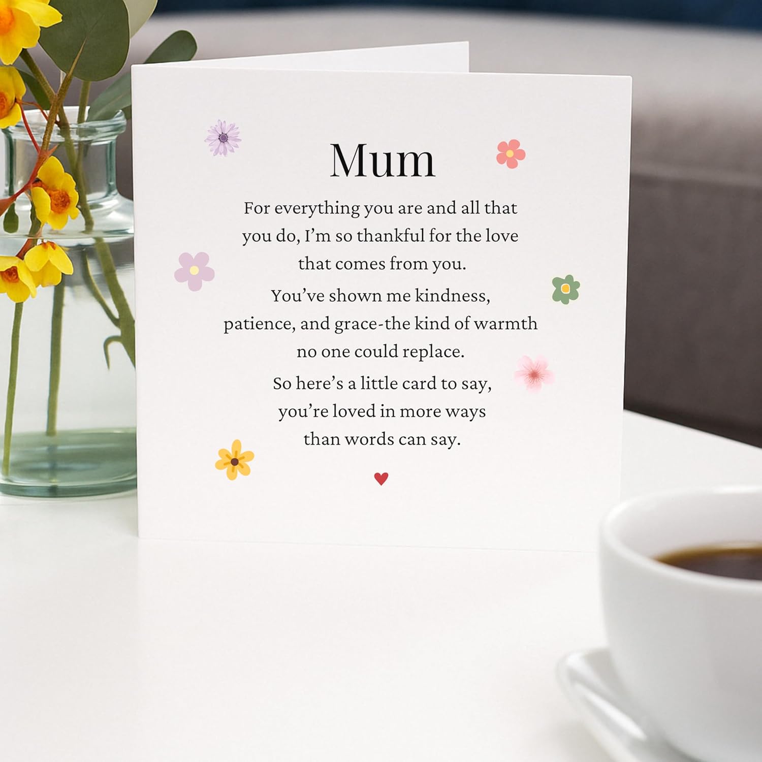 -Poem Mothers Day Card From Daughter, Cute Mother Day Card Mum, Happy Mothers Day Cards, Mothers Day Gift
