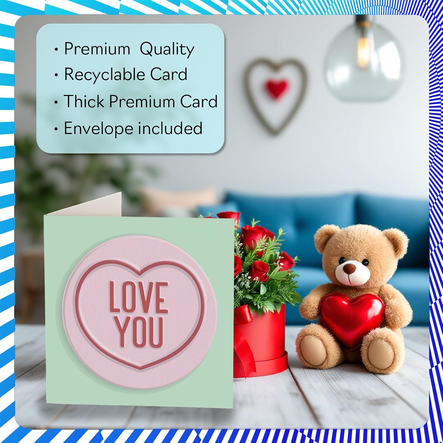 Fun Valentines Card - Candy Hearts - Cute Happy Anniversary Card For Partner From Husband Wife Boyfriend Girlfriend, 5.7 Inch Anniversaries Greeting Cards
