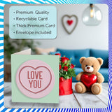 Fun Valentines Card - Candy Hearts - Cute Happy Anniversary Card For Partner From Husband Wife Boyfriend Girlfriend, 5.7 Inch Anniversaries Greeting Cards