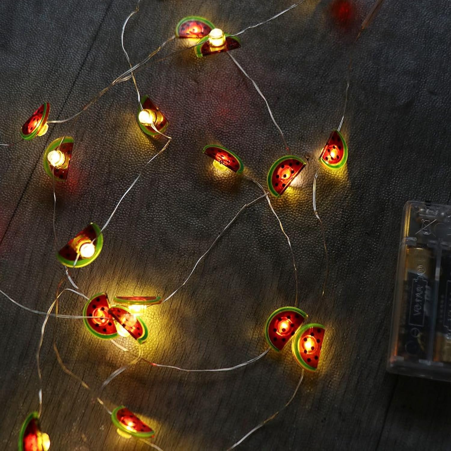 Watermelon Decor String Lights,20 Led Watermelon Copper String Lights,Battery Operated Fairy Lights For Christmas Party