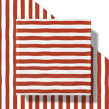 Red And White Striped Wrapping Paper Roll, Mini Roll, Watercolor Brushstroke Stripe Design Gift Wrap Paper For Christmas, Holiday, Birthday, Valentine'S Day, Anniversary, 17 Inches X 16.4 Feet