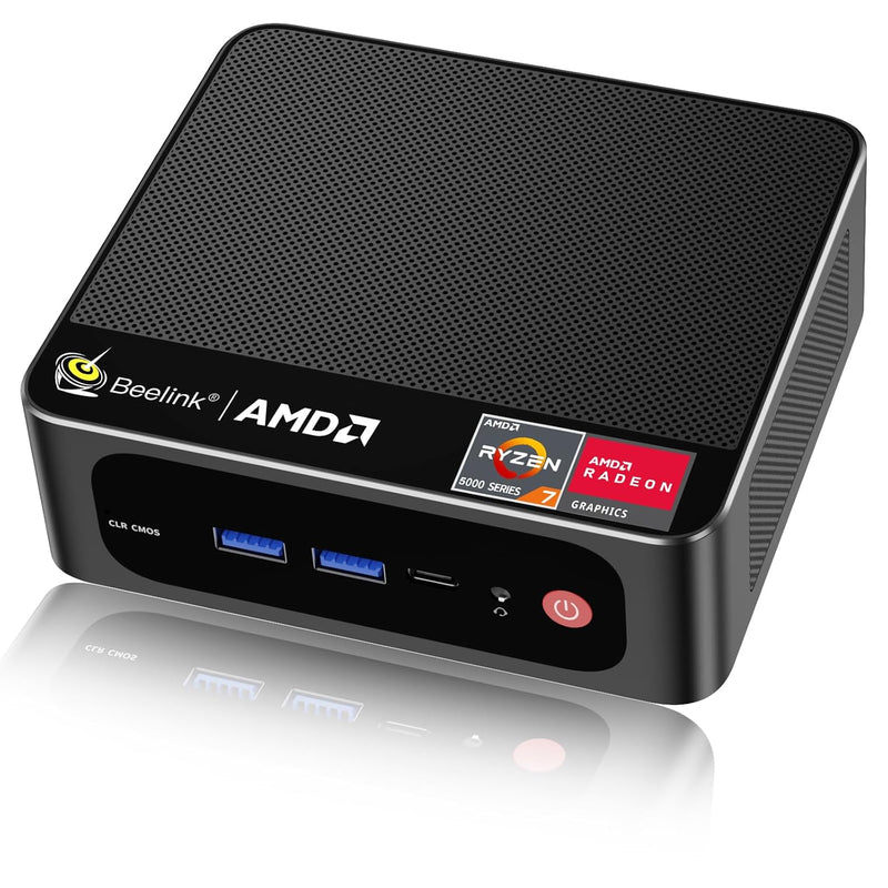 Beelink Mini PC AMD Ryzen 7 5700U Up to 4.3GHz 8C/16T, SER5 16GB RAM 1TB SSD G