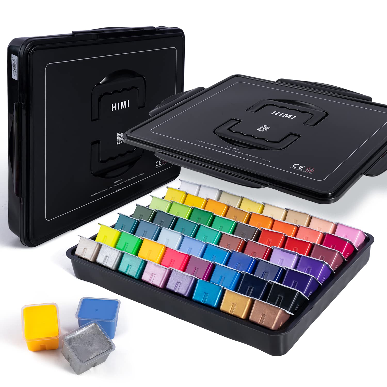 Gouache Paint Set, 56 Colors×30Ml, Unique Jelly Cup Design, Non-Toxic, Gouache Paint For Canvas Watercolor Paper - Perfect For Beginners, Students, Artists