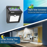 4 Pack Wireless Solar Motion Sensor Lights 400LM Waterproof Outdoor Security Lights