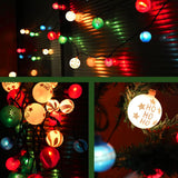 Christmas Ball Ornament Lights, 28Ft 25 Bulbs Tree String Lights, Indoor Plug-In Expandable Wire For Holiday Party