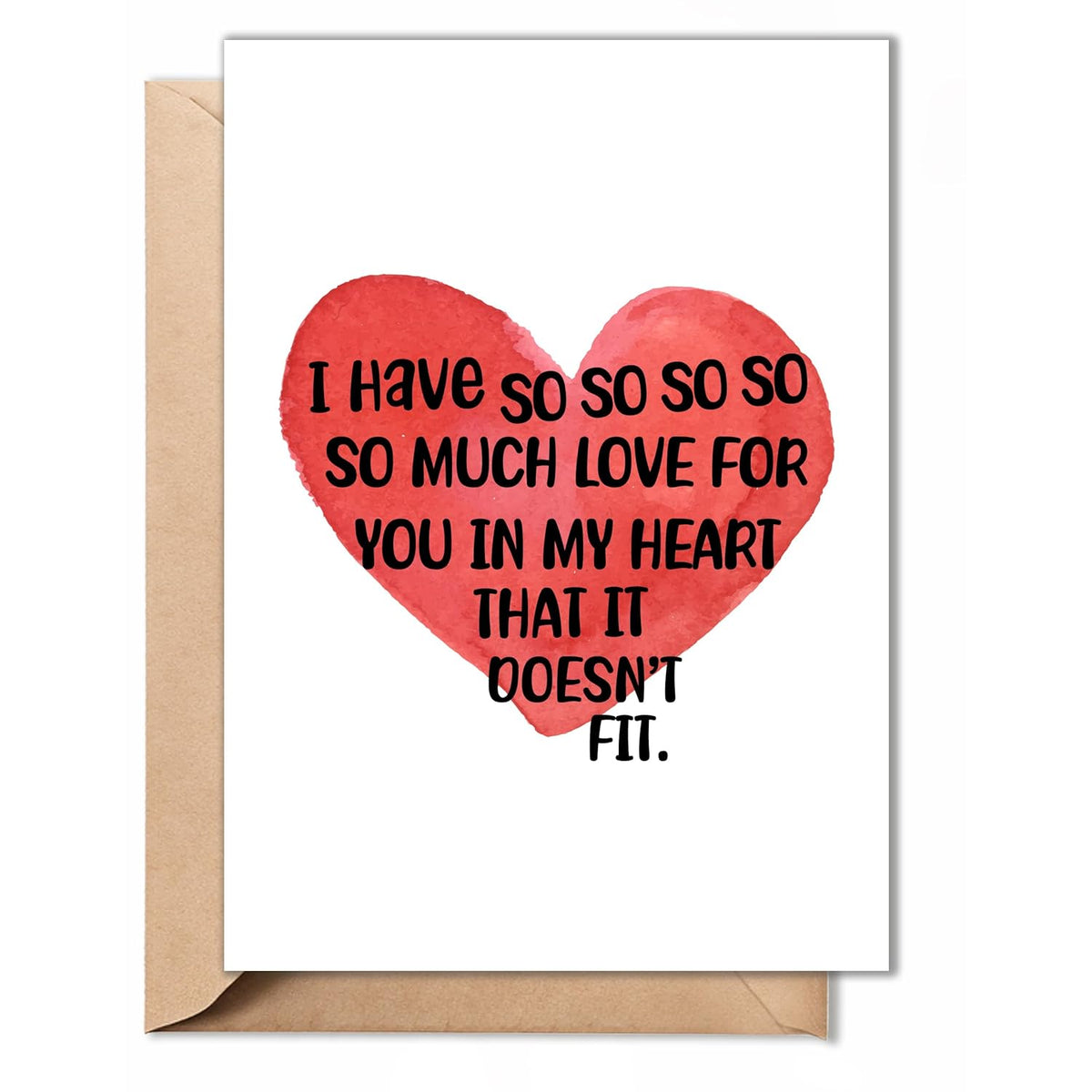 Funny Valentines Day Card For Him Her – Romantic & Fun Anniversary Card With Heart Design – Cute Love Gifts For Wife, Husband, Boyfriend, Girlfriend, Men, Women, Couple – Folded 5"X7", 350Gsm Cardstock With Envelope
