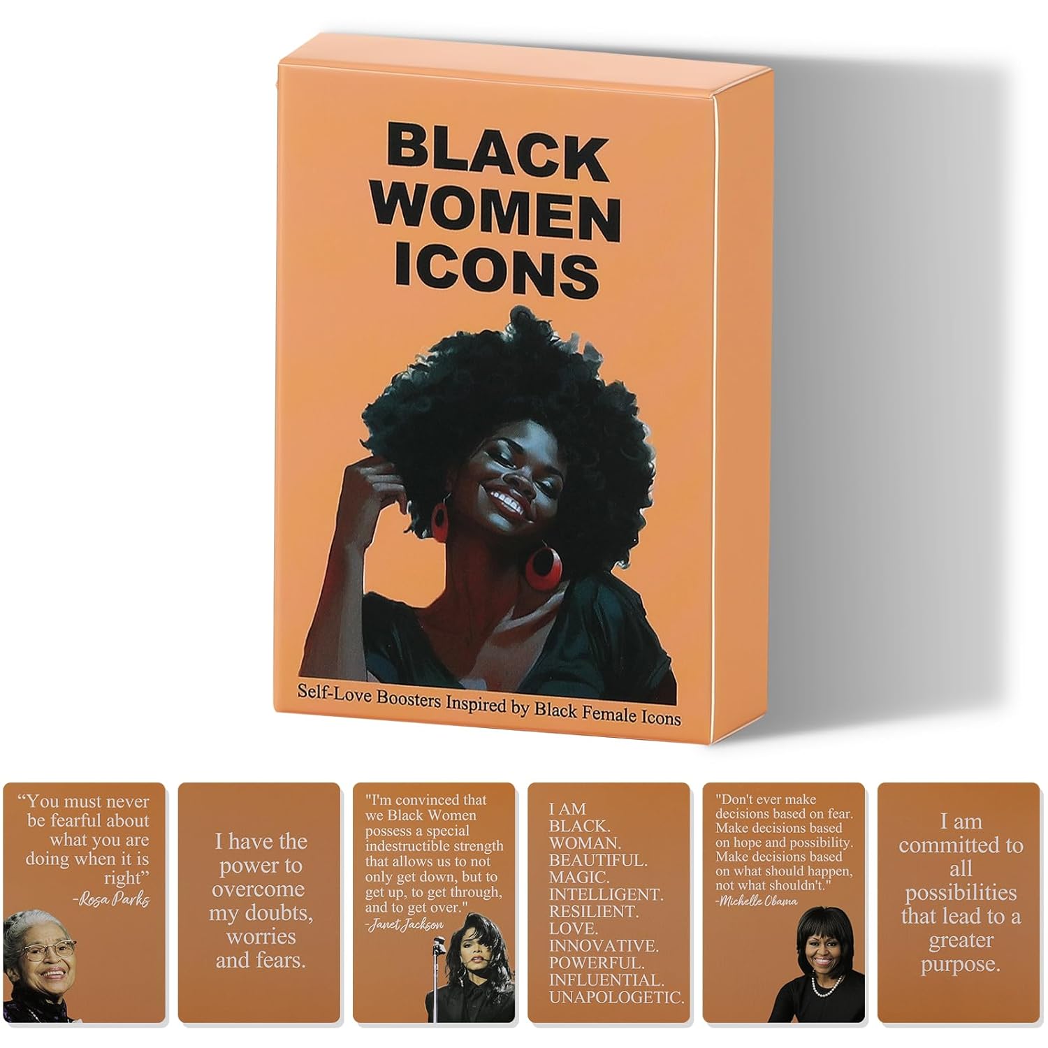 Affirmation Cards For Black Women - Daily Affirmations With Mindfulness Quotes And Inspirational Sayings, 30 Cards, 60 X 90 Mm