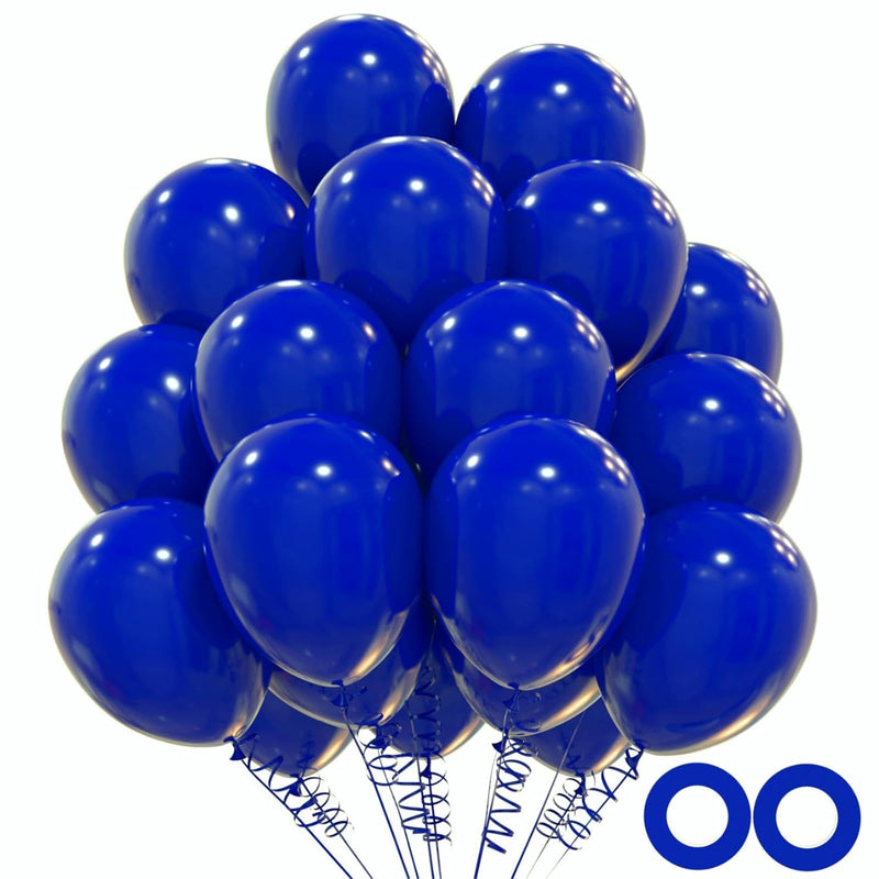 110Pcs Royal Blue Balloons, 12Inch Dark Blue Latex Party Balloons, Hel