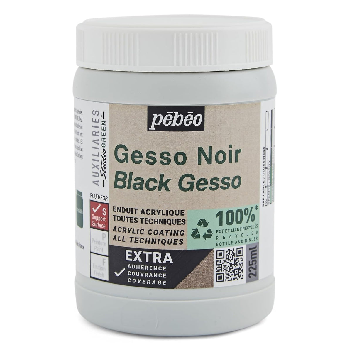 Gesso Pébéo Studio Green 225 ml Black