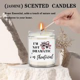 Theatre Gifts Broadway Musical 7Oz Scented Candle Comedy Tragedy Masks Jasmine Scented Candle Drama Lovers Gifts I’M Not Dramatic I’M Theatrical (Candle-I’M Theatrical)