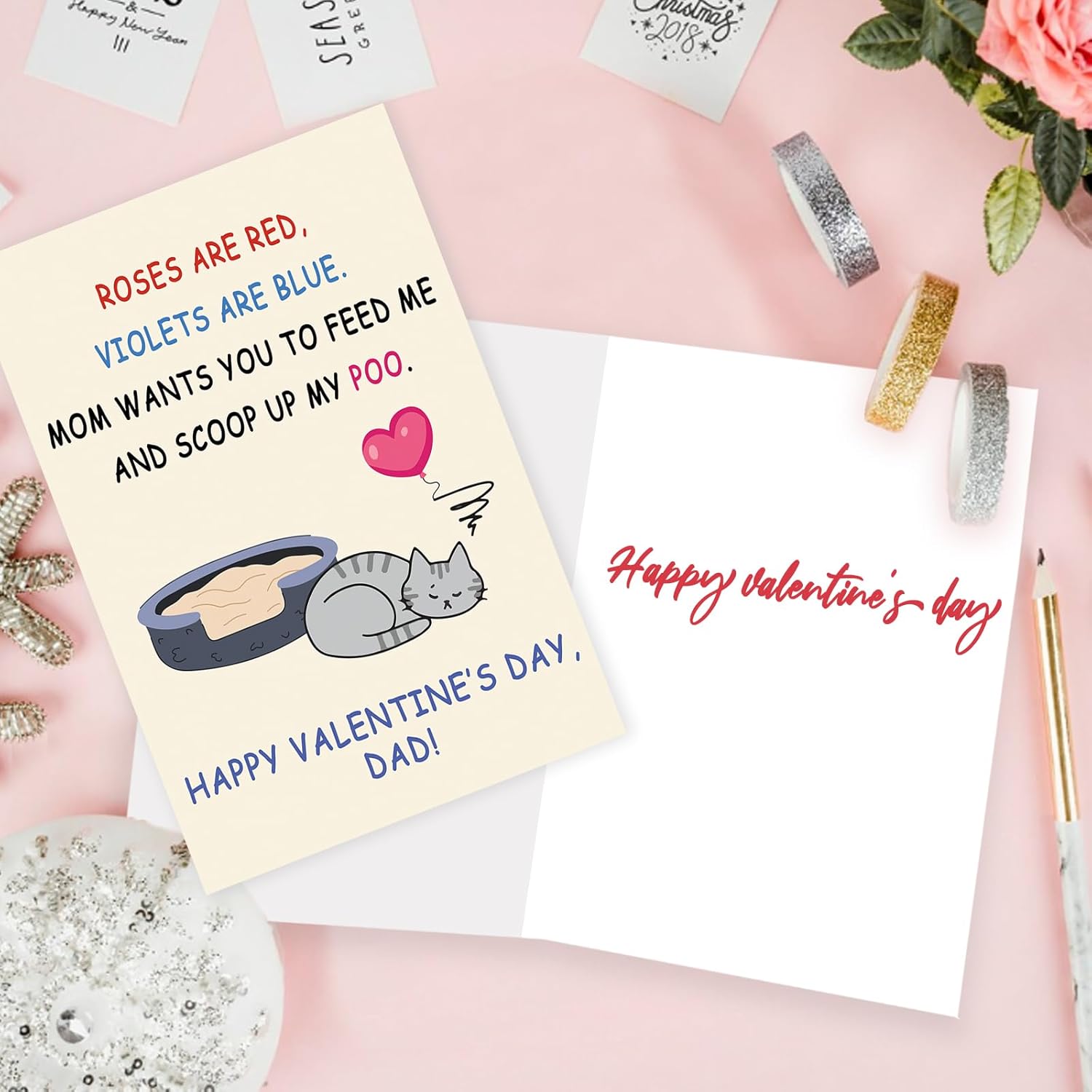 Funny Cat Valentines Day Gifts For Cat Dad?Cute Cat Valentines Day Cards, Cat Valentines Gifts For Husband, Cat Vday Cards