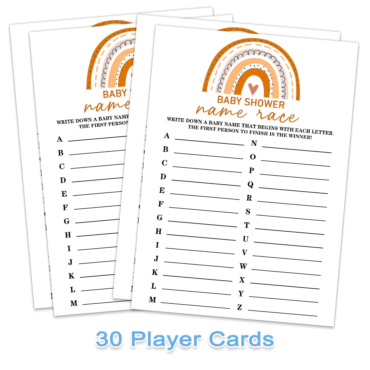 Baby Shower Game, Name Race Baby Shower Game, Fun Games And Activities, Gender Reveal Party Supplies, Baby Shower Decorations, Baby Shower Party Games Supplies & Activities