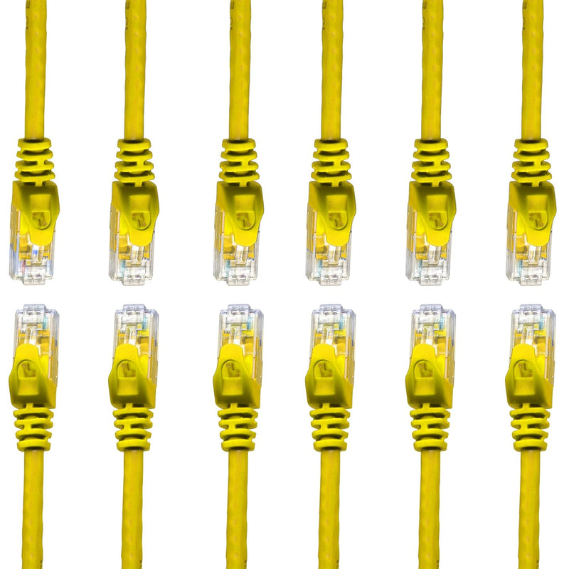 3 Ft Pack Of 5 Cat6 Ethernet Patch Internet Cable | Short Cat 6 Snagless Netwo