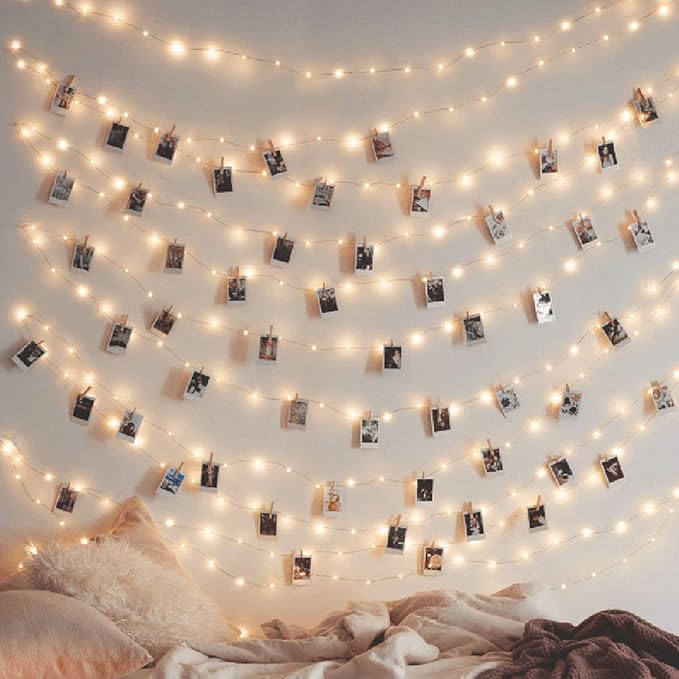 200 LED 66FT Copper Fairy String Lights USB Powered Warm White Twinkle Lights with Remote Control 8 Modes for Christmas Tree Wedding Party Home Decor