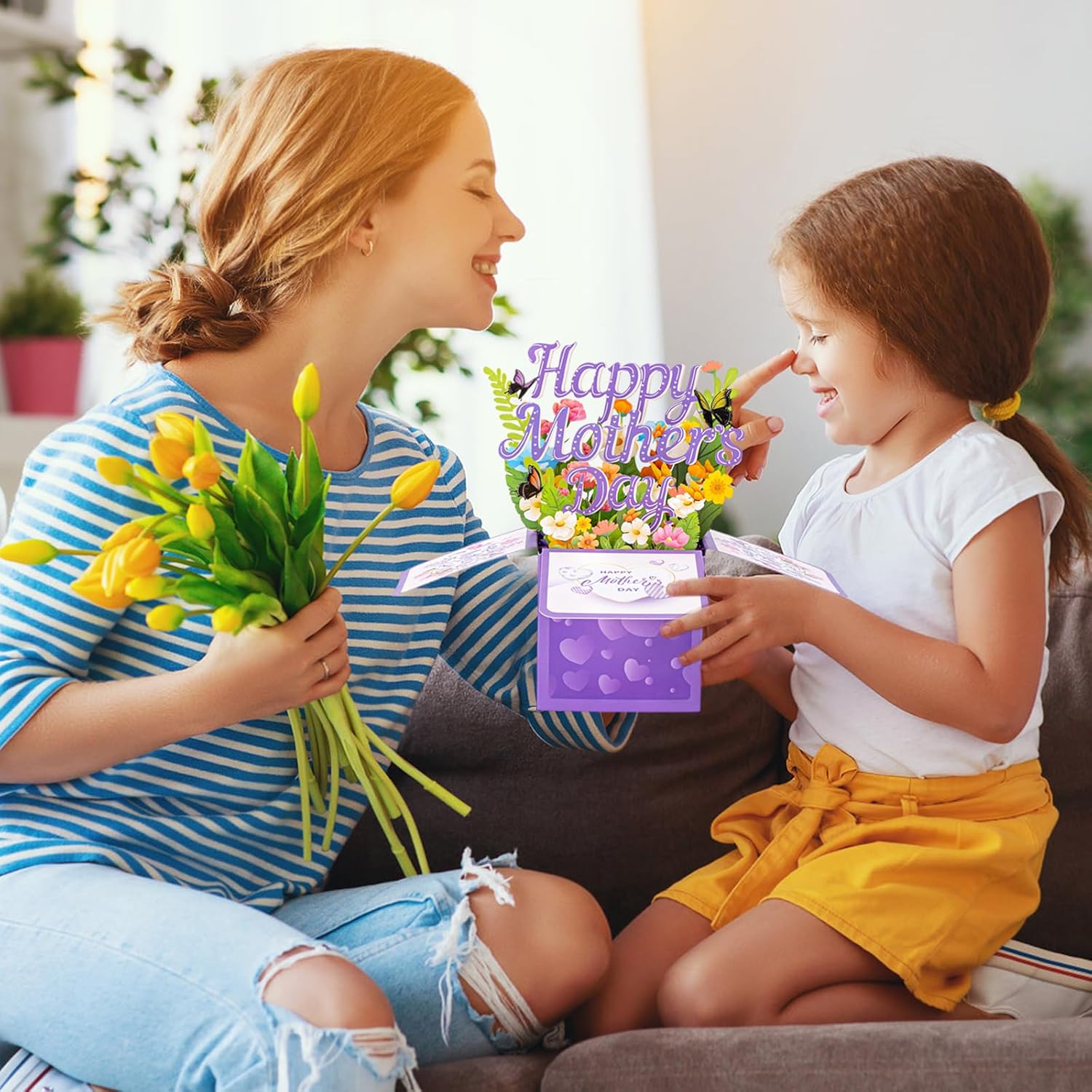 3D Pop Up Mothers Day Card Happy Mothers Day Pop Up Flower Bouquet Card With Envelope Mother'S Day 3D Greeting Card Mother'S Day Pop Up Card Gifts For Her Wife Mom Grandma Aunt Daughter