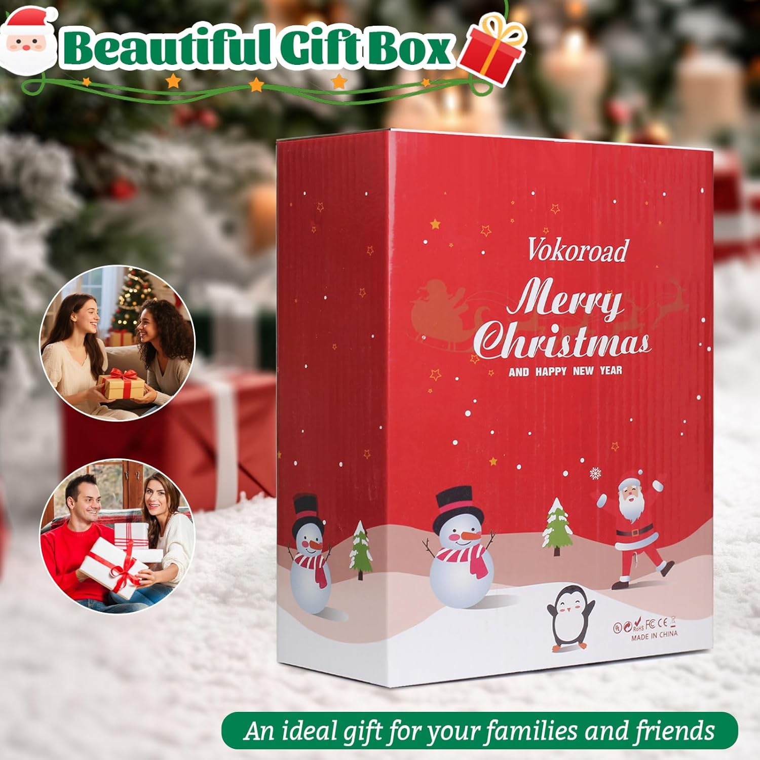 10Ft Christmas Santa Claus Long Arm Inflatables Outdoor Decorations, Christmas Blow Up Hug Santa Claus Decoration With 5