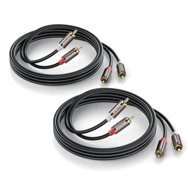 Rca Cables 2 Pack[Hi-Fi Sound, Pvc Jacket, Shielded], 2-Male To 2-Male Rca Aud