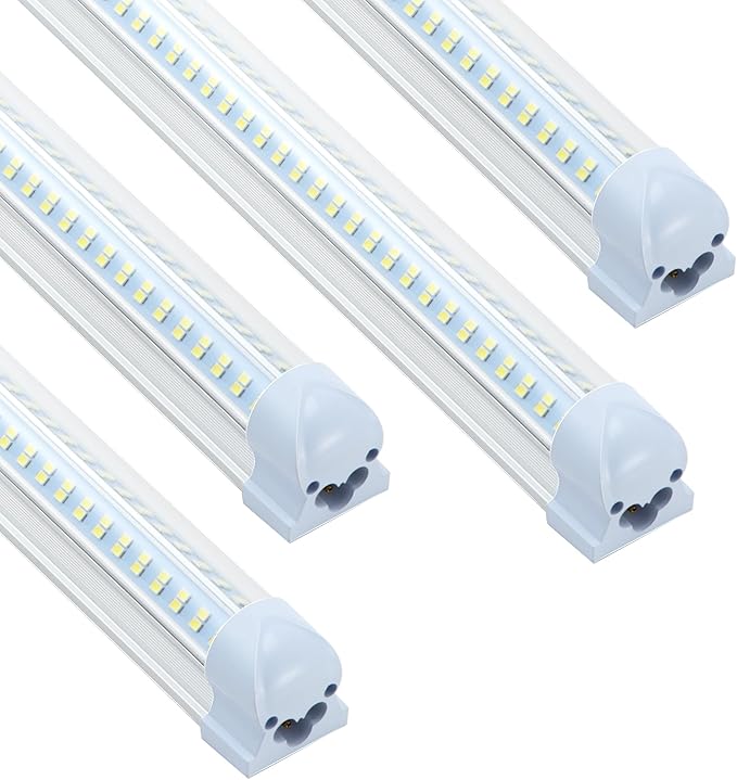 4 Pack 2FT LED Shop Lights 30W 4800LM 6000K 6500K Linkable Plug and Play Garage Warehouse Lights