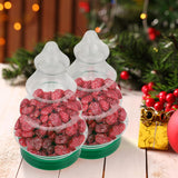 3Pcs Christmas Tree Shaped Candy Bottles Festival Storage Container For Cookies Chocolates For Holiday Decorations And Party Favors