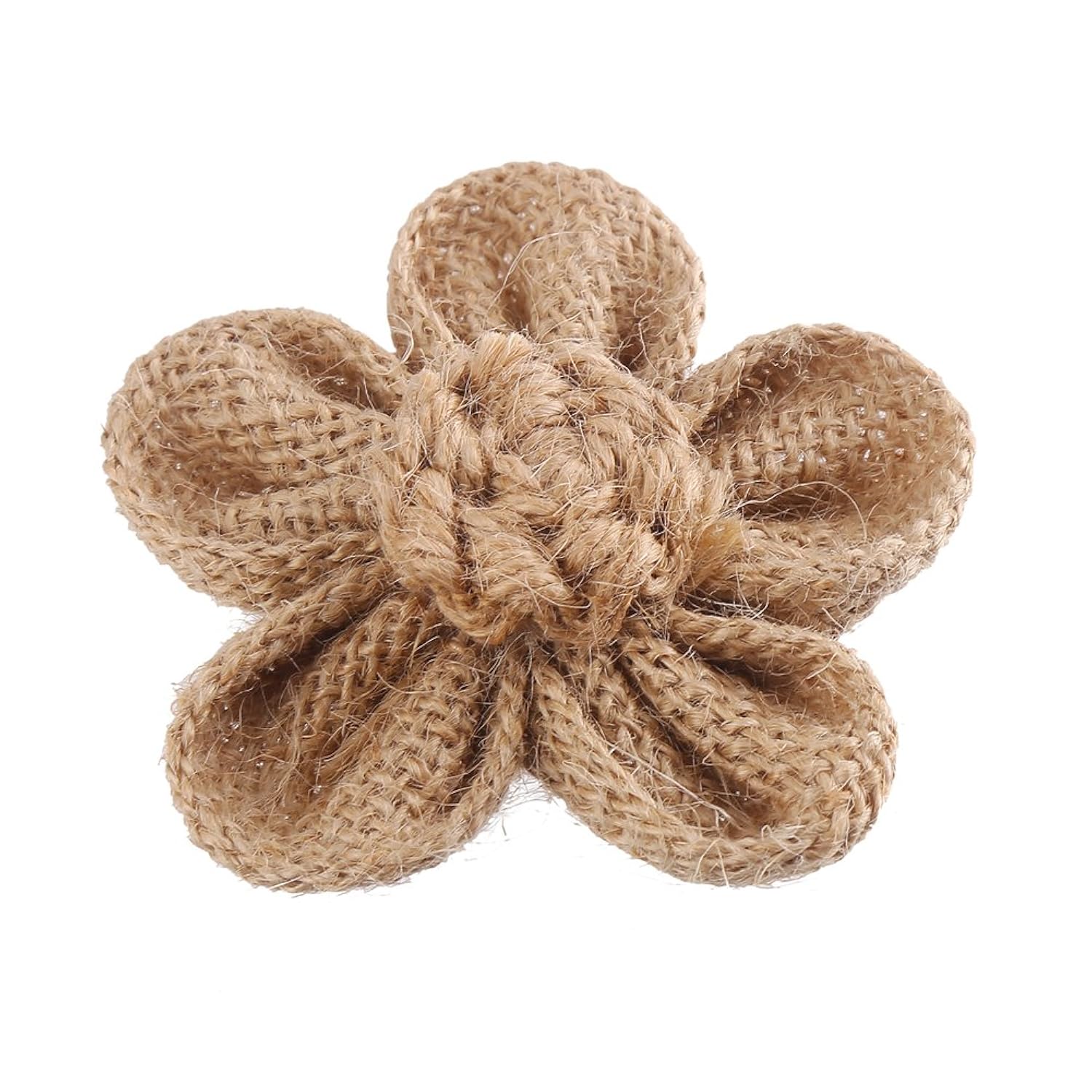 DECORA 12 Pieces Handmade Burlap Flowers for Wedding Decoration, Craft Making and Other DIY Stuff Making