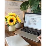 2 Pack Sunflower Potted Artificial Flowers Small Fake Plant,Yellow Sunflower Small Artificial Plants For Home Office Farmhouse Coffee Table Bathroom Wedding Party Decor