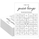 50 Pcs Bridal Shower Games Find The Guest Bingo Cards Baby Shower Games For 50 Gueset Bridal Party Favors For Bachelorette Engagement Party Wedding Decorations