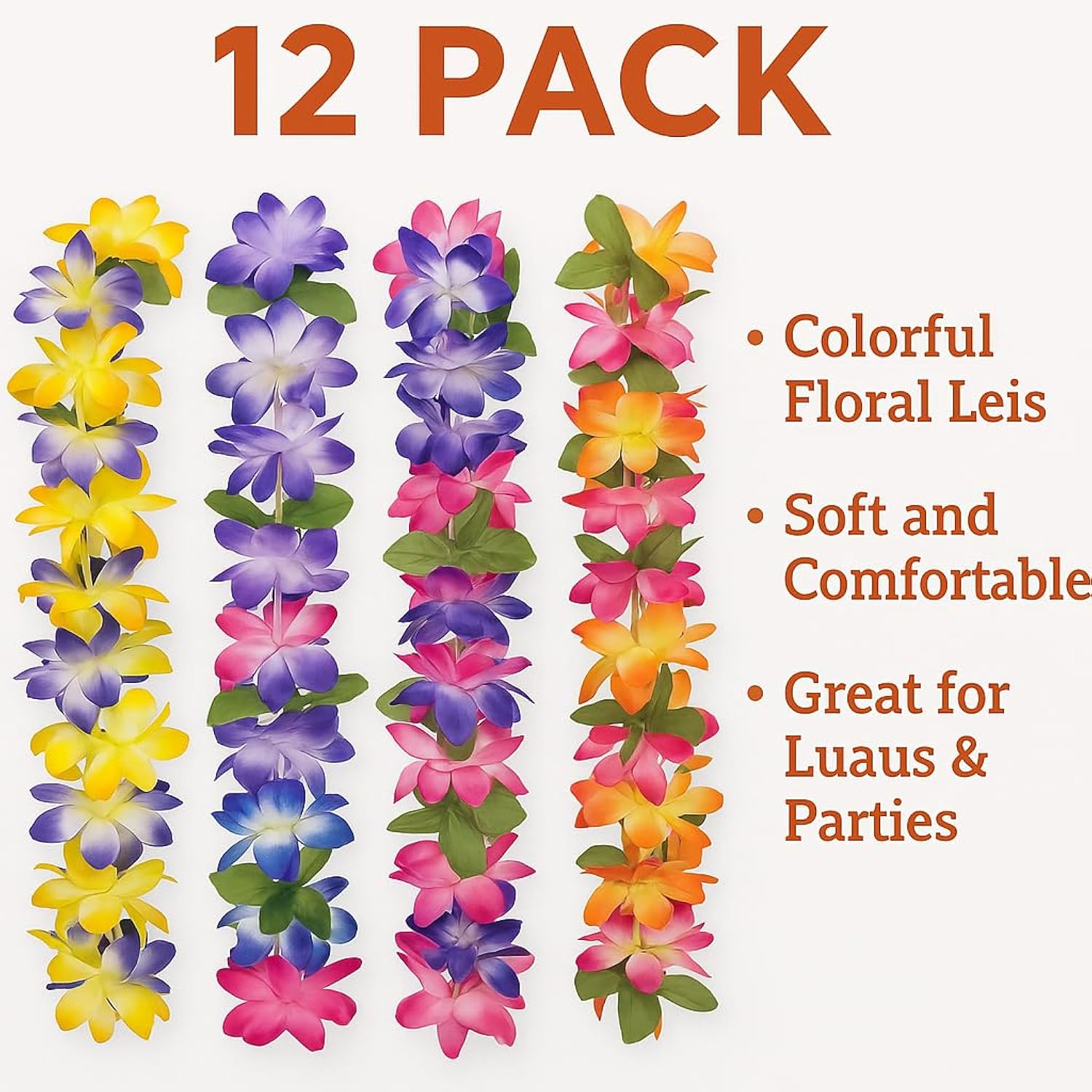 Mahalo Floral Leis : Package Of 12 By