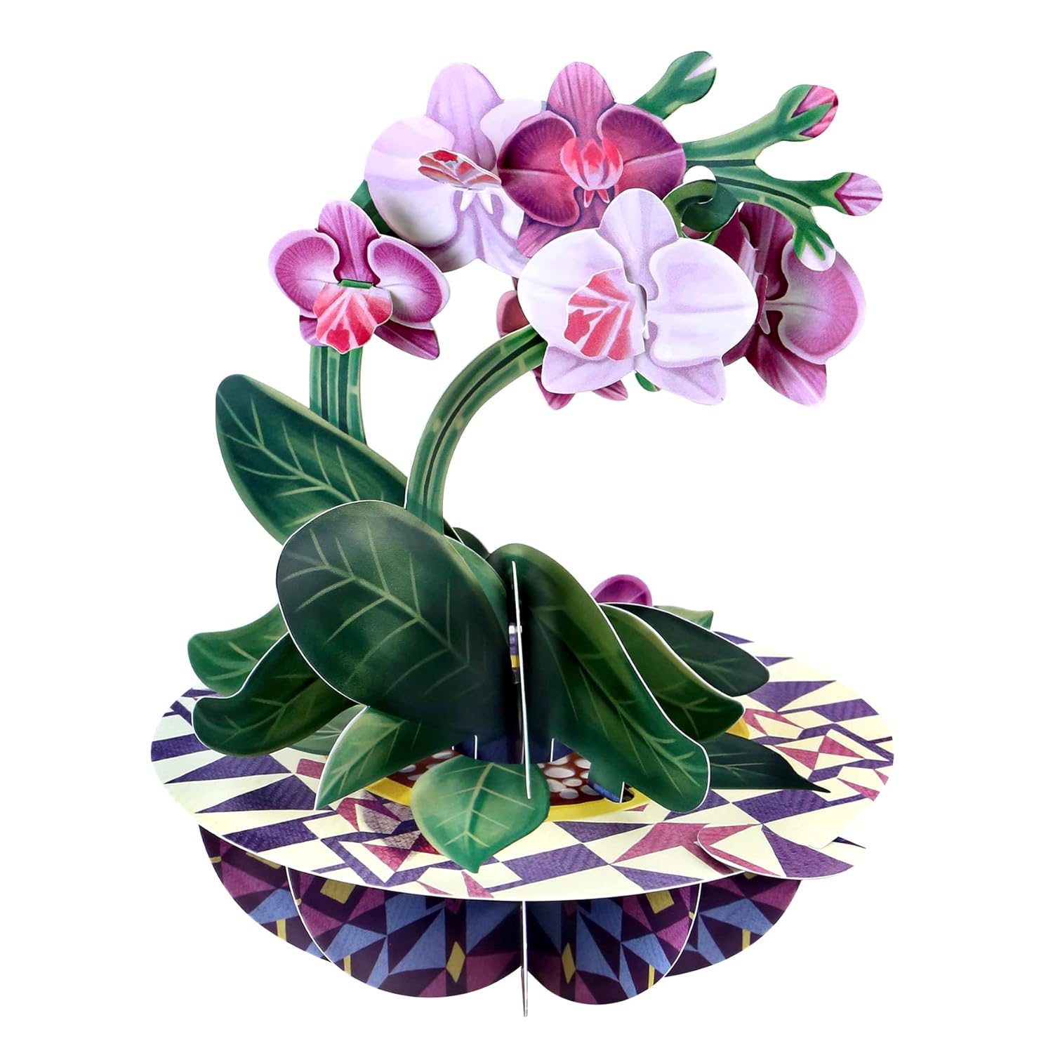SANTORO Pirouette, 3D Pop Up Greeting Card - Orchid - Birthday Gift for Her, Mum, Daughter, Wife, Girlfriend | Anniversary, Thinking of You, Thank You Card | Flower Card For Mother's Day