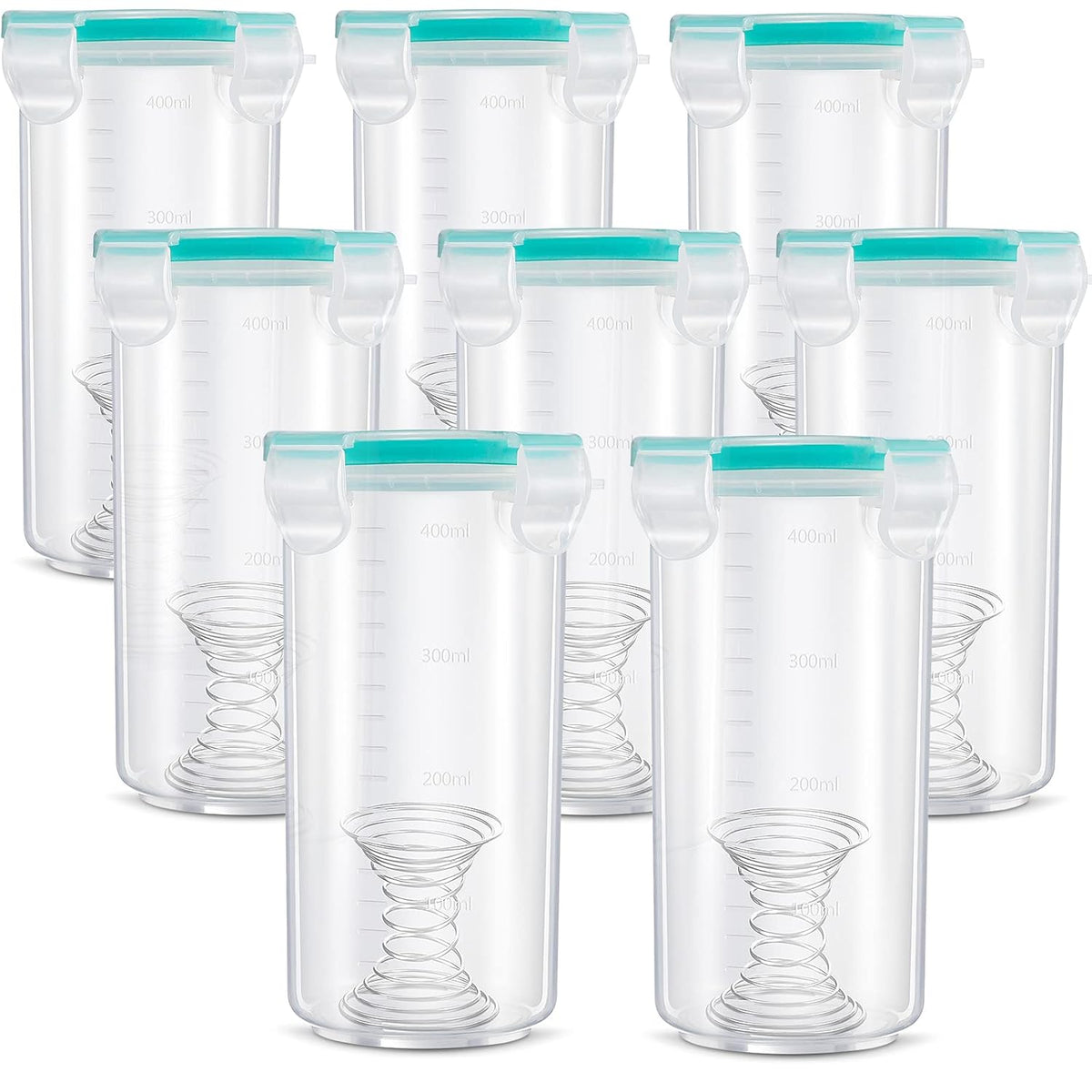 Touch Up Paint Container Touch Up Cups Paint Storage Cups With Lids Storage Containers Airtight Container With Stainless Steel Mixing Ball For Repainting Leftover, 13 Oz(8 Pieces)
