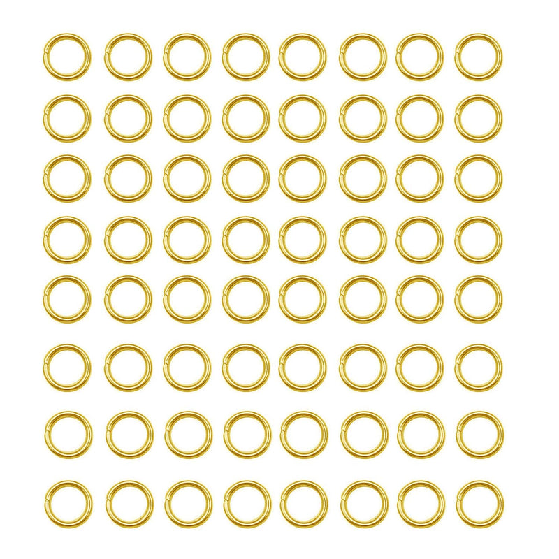 200 Pcs Gold Plated Stainless Steel Split Rings Jump Rings Connector Rings For