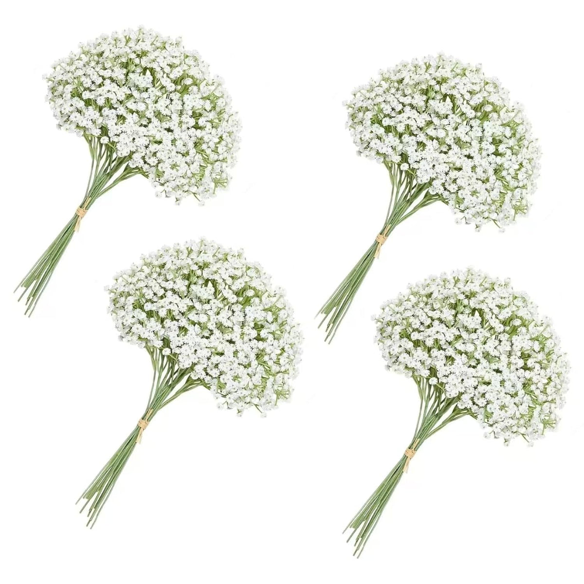 120Pc Baby Breath Artificial Flowers - Babies Breath Flowers Artificial Bulk Faux Flowers Bouquet White Flores Real Touch Fake Flowers Arrangements Wedding Centerpieces Tables Decorations