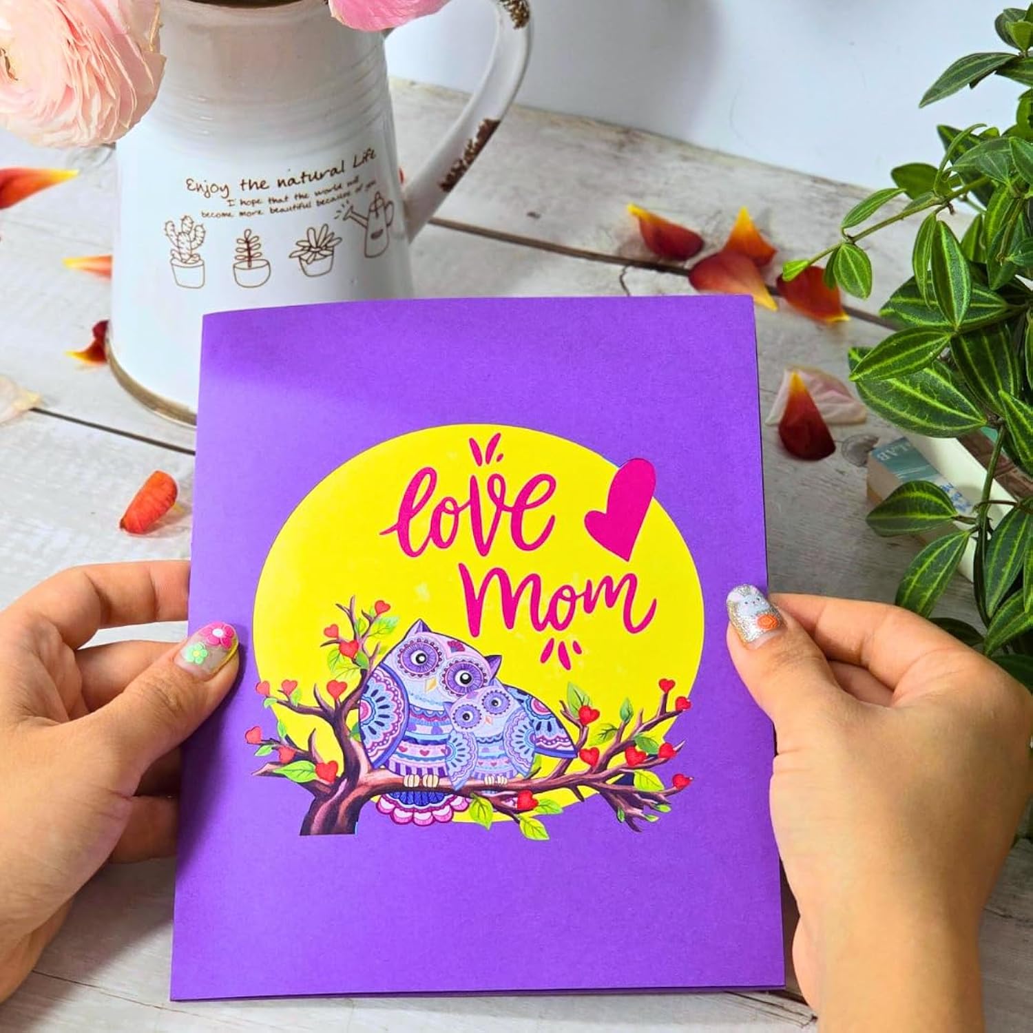 - Pop Up Birthday Card, 6X8 Inches Mom Owl Birthday Card For Mom, Daughter, Grandma, Thank You Gifts With Envelope