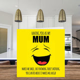 Funny Happy Birthday Cards For Mum - Make Me Smile - Joke Mothers Day Card For Mum From Daughter Son, Mother Birthday Gifts, 5.7 X 5.7 Inch Mother'S Day Greeting Cards For Mama Mom Mam Mammy