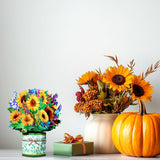 Sunflower Pop Up Cards,Paper Flower Bouquet Greeting Cards With Blank Note Card & Envelope, Ideal Gift For Celebrating Love, Birthday, Anniversary, Special Moments, Valentine'S Day