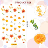6 Pcs Artificial Flowers Garlands Hanging Decorations,35.4Ft Flower Garlands Hanging Wildflower Wall Backdrop For Home Garden Spring Summer Wedding Party Arch Wall Fall Decor(Orange)
