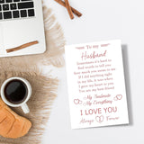 Romantic Valentine'S Day Card For Husband, Husband Valentine'S Day Cards From Wife, Heartfelt Valentines Card Gifts For Hubby Him, I Love You Always & Forever