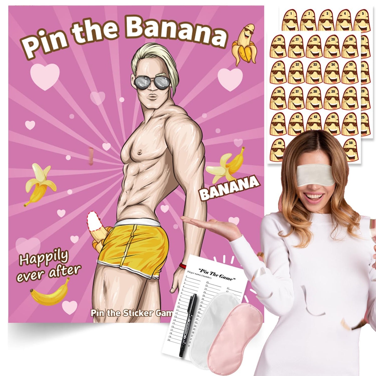 Bridal Shower Games, Bachelorette Party Games For Naughty Funny Bridal Shower Engagement Decorations Pin Games For Bridal Shower Party