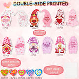 30 Pack Gnome Valentines Day Cards For Kids With Heart Erasers And Glue Points For Valentines Day Party Favors Class Classroom Exchange Gift For Girls Boys
