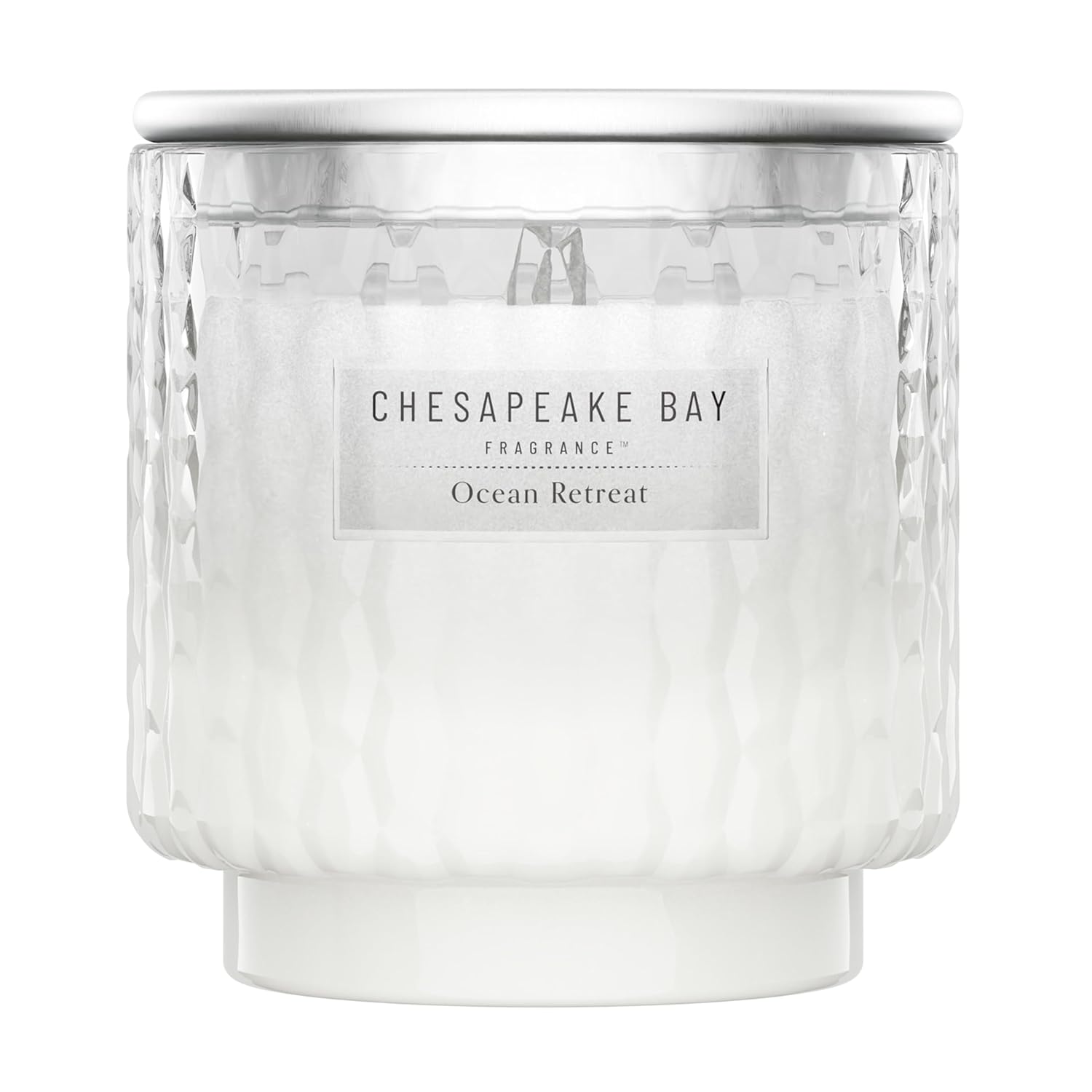 Chesapeake Bay, 11oz Ocean Retreat Scented Candle, Mood Evoking Fragrance, Textured Sea Glass-Inspired Jar, Premium Soy Blend Wax with Essential Oils, Coastal Fragrance for Home Décor or Gifting